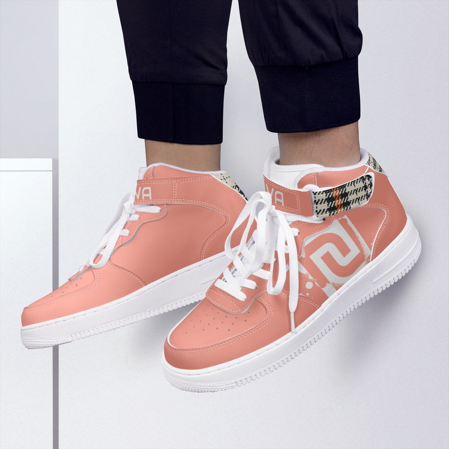 NolaRiva 284. AF1 High-Top Leather Sports Sneakers