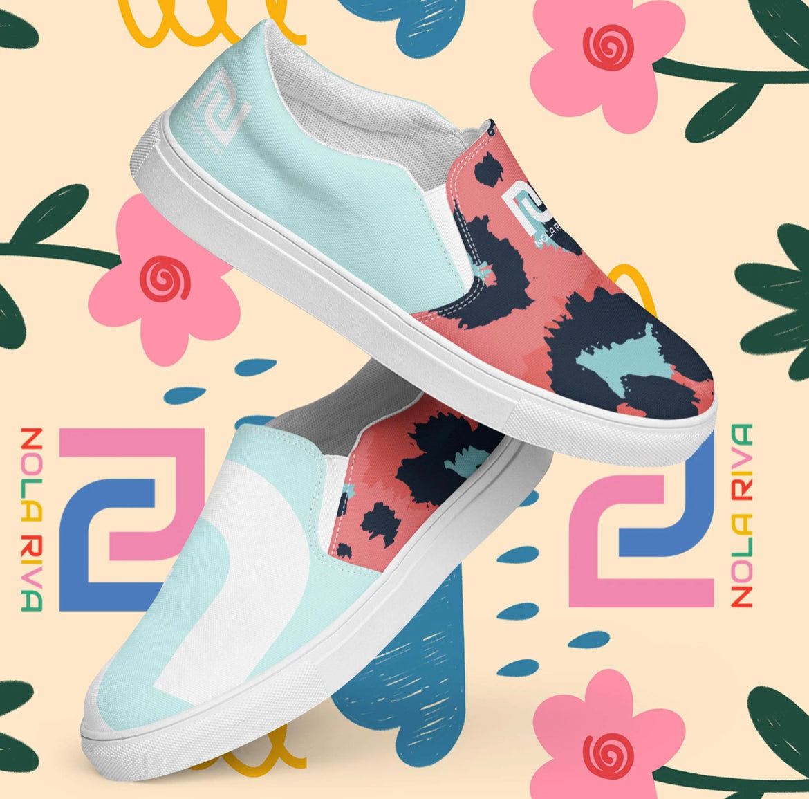 NolaRiva Slip-on canvasschoenen