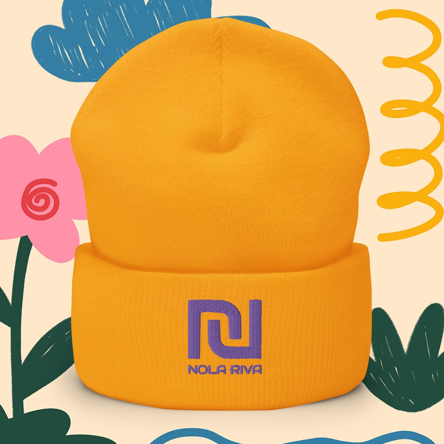NolaRiva Beanie met omgeslagen rand