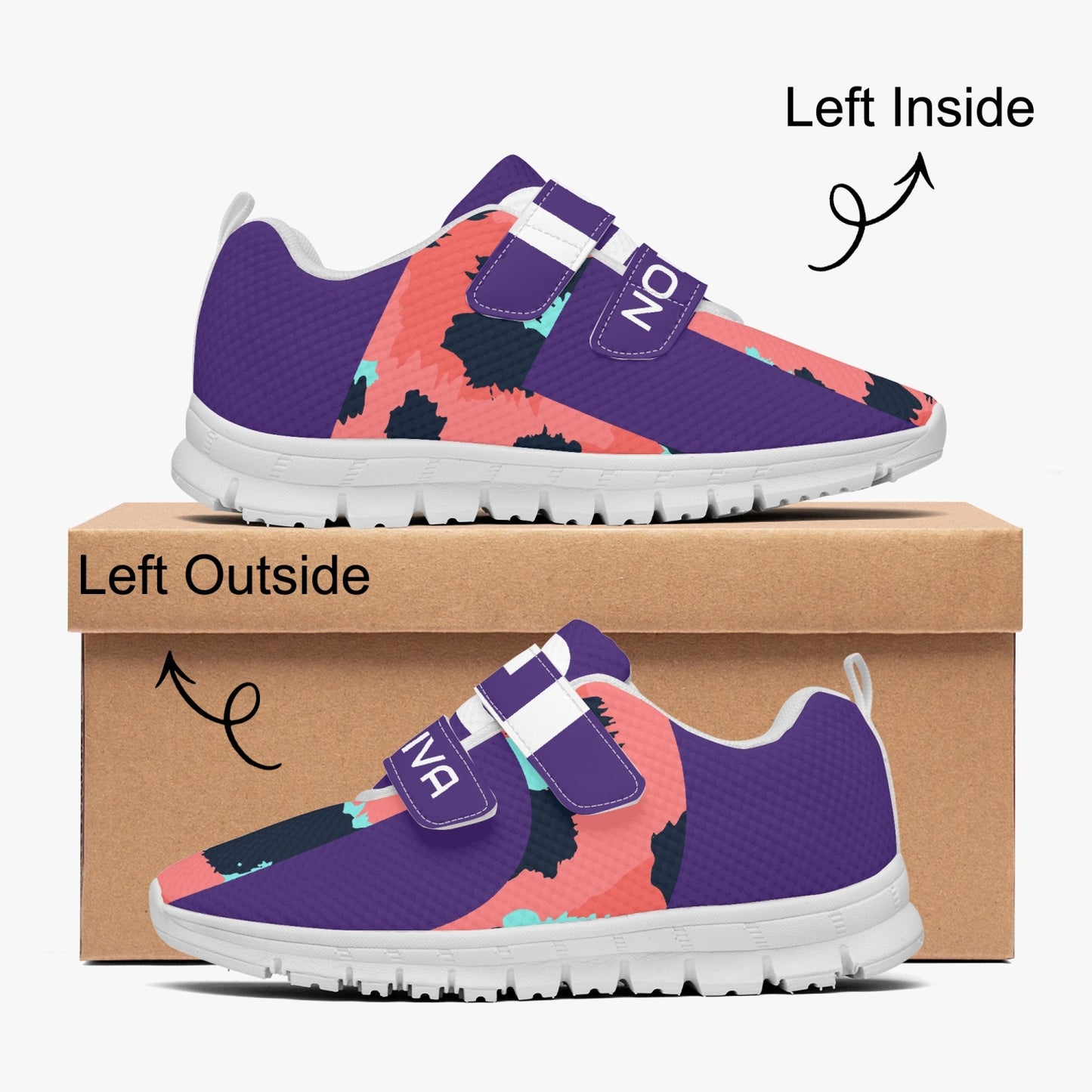 NolaRiva 672. Kids Lightweight Velcro Sneaker