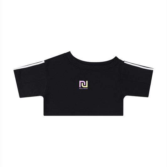 NolaRiva Women's Off-the-Shoulder Crop T-Shirt