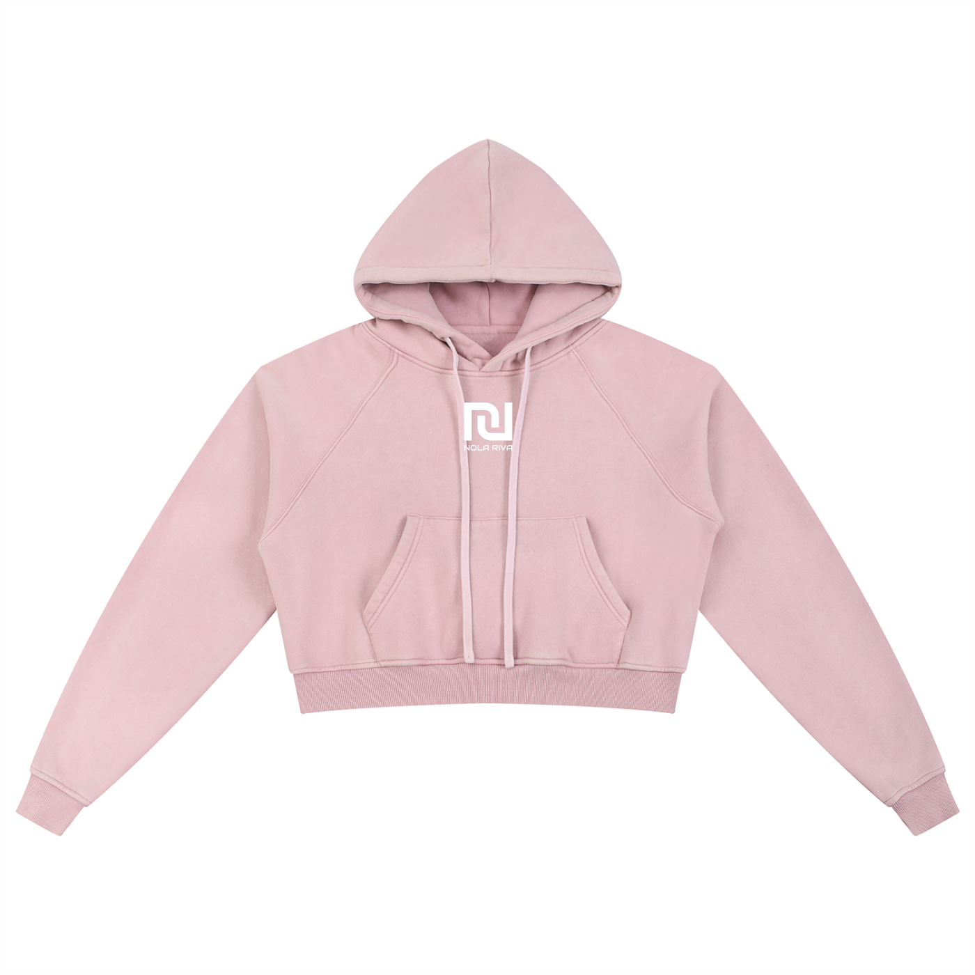 NolaRiva Snow Washed Cropped Hoodie