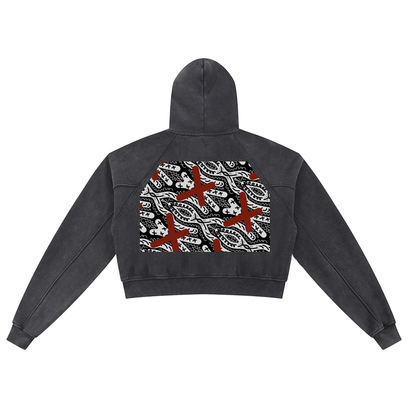 NolaRiva Snow Washed Cropped Hoodie