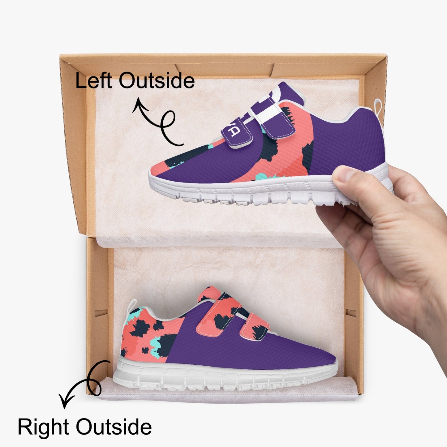 NolaRiva 672. Kids Lightweight Velcro Sneaker