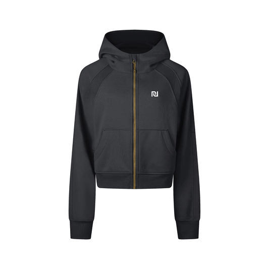 NolaRiva Cropped Zip-Through Hoodie