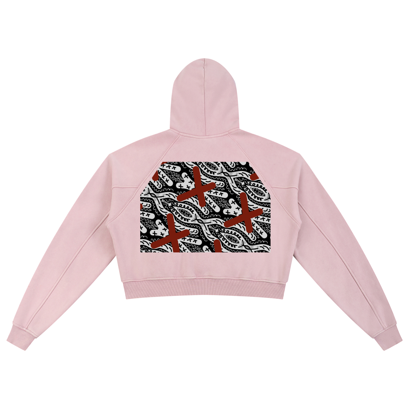 NolaRiva Snow Washed Cropped Hoodie