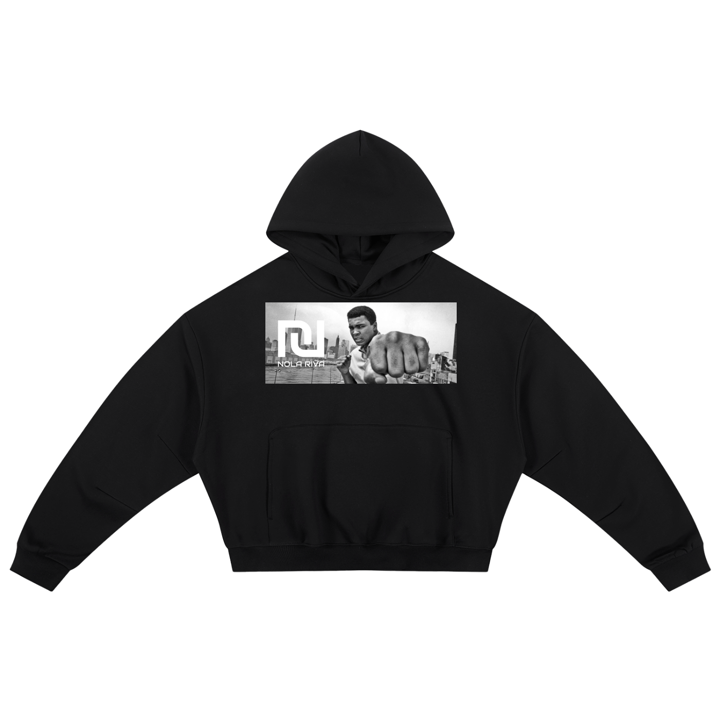 NolaRiva Essential Boxy Darted Sleeve Hoodie