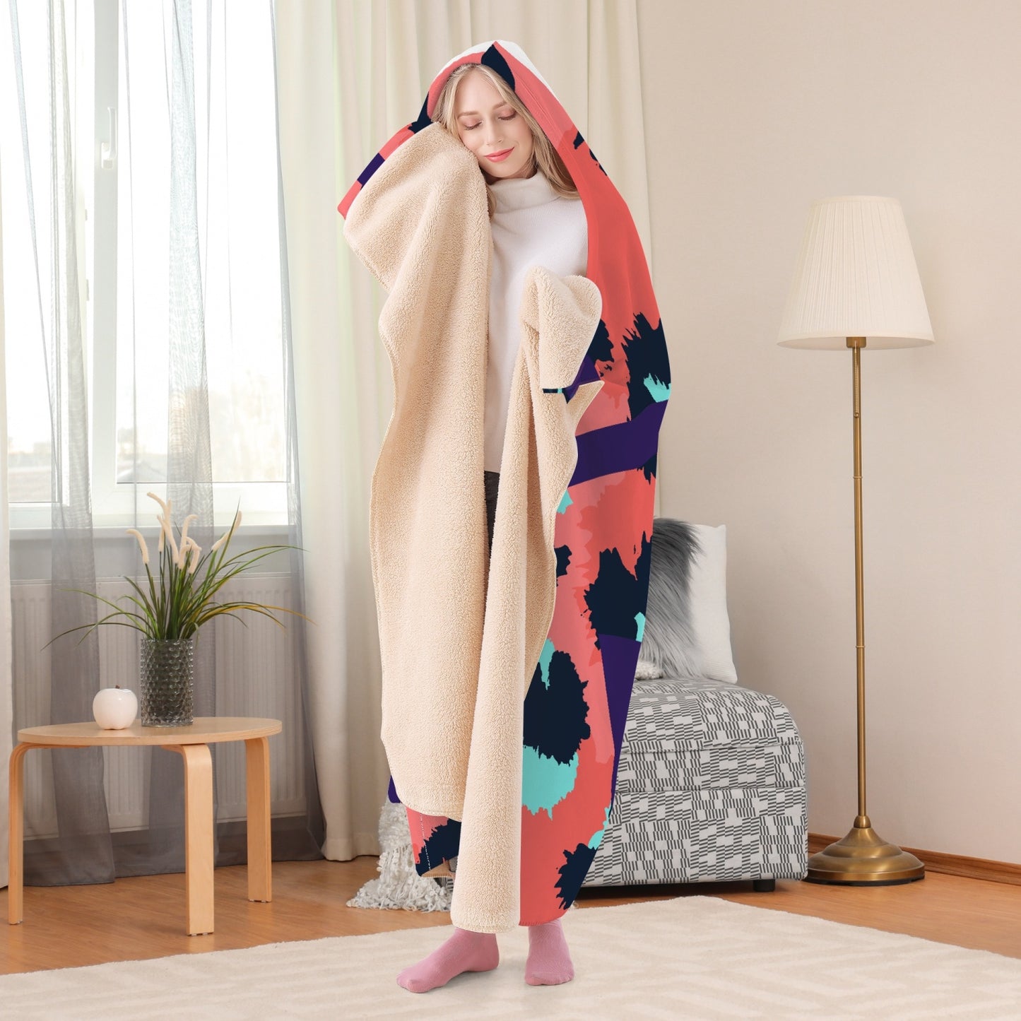 NolaRiva 320. Casual Dual-Sided Stitched Hoodie Blanket