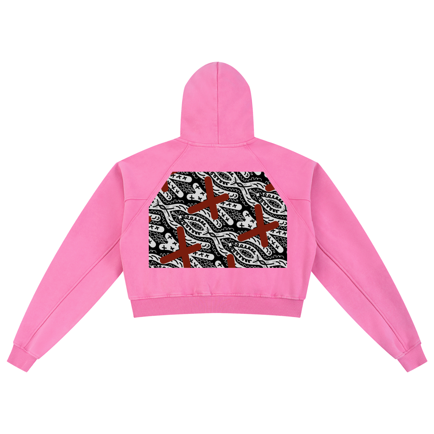 NolaRiva Snow Washed Cropped Hoodie