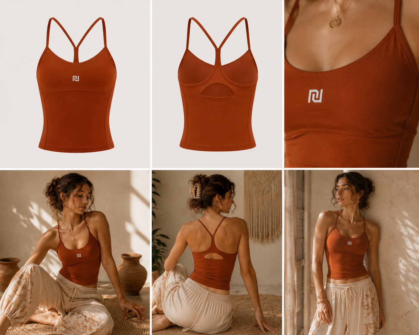 NolaRiva Women’s Solid Color Yoga Sports Bra