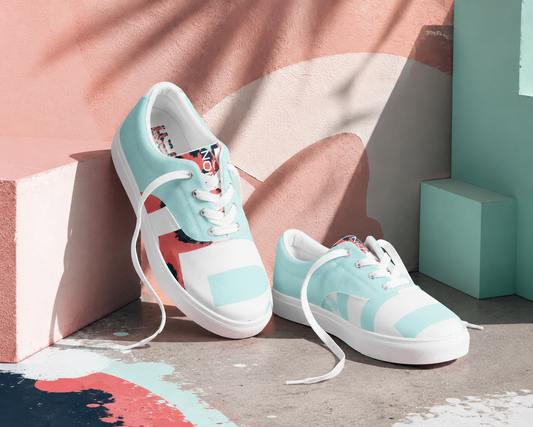 Lace-up canvas schoenen voor dames