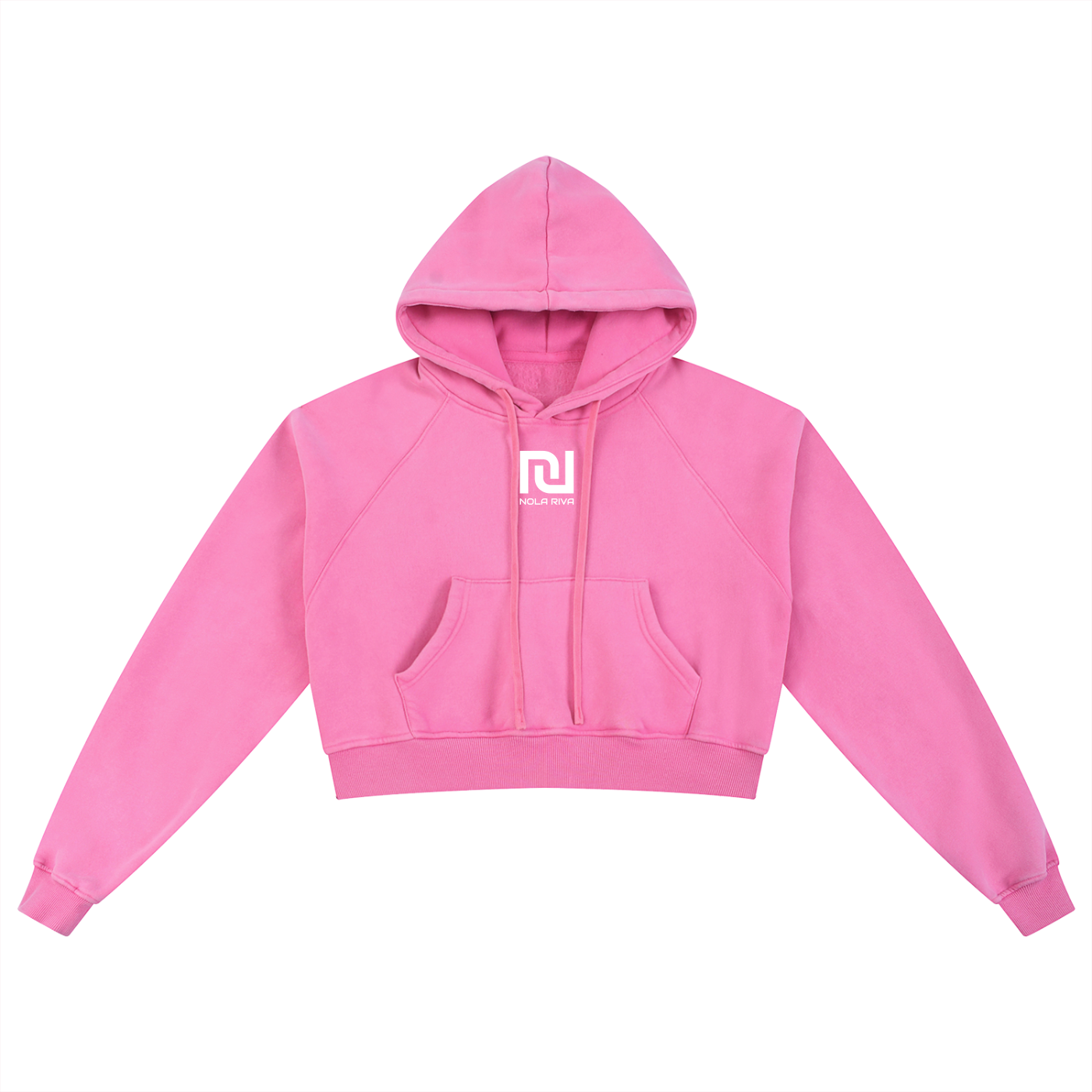 NolaRiva Snow Washed Cropped Hoodie