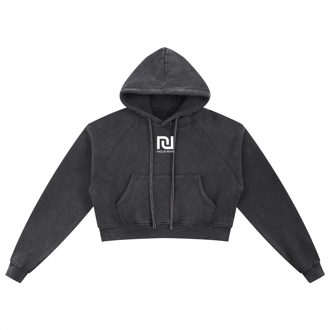 NolaRiva Snow Washed Cropped Hoodie